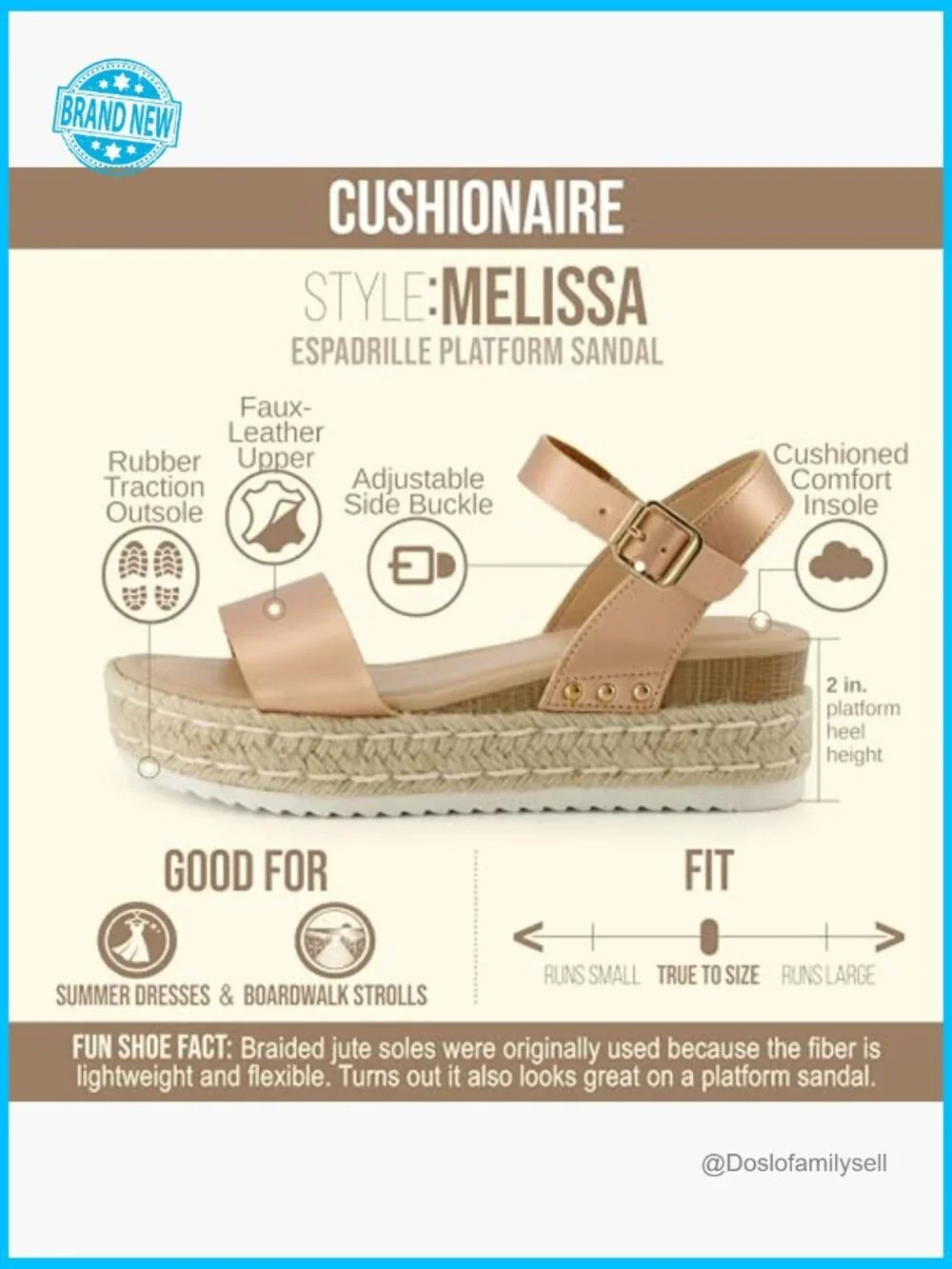 Espadrille Platform Wedge Sandals Adjustable Ankle Strap Memory Foam Insole Chic